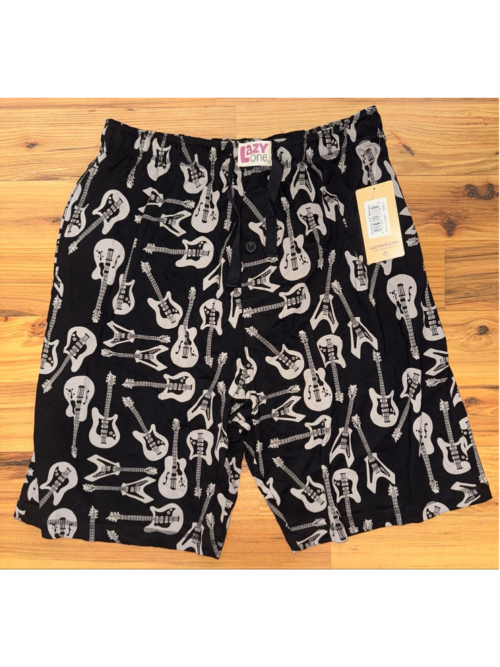 NWT Lazy One Guitar Print Lounge Shorts Rock Band Pajama AOP Men’s L